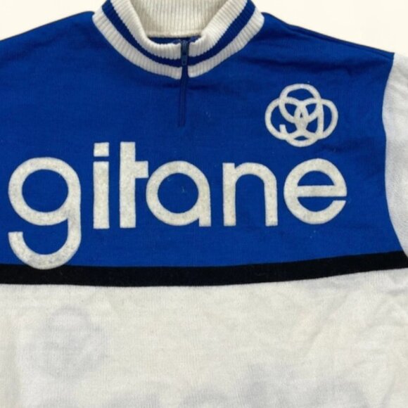 GITANE Noret France Vintage 1970's Cycling Bike Knitted Jersey Sweater Men's M - Picture 2 of 10